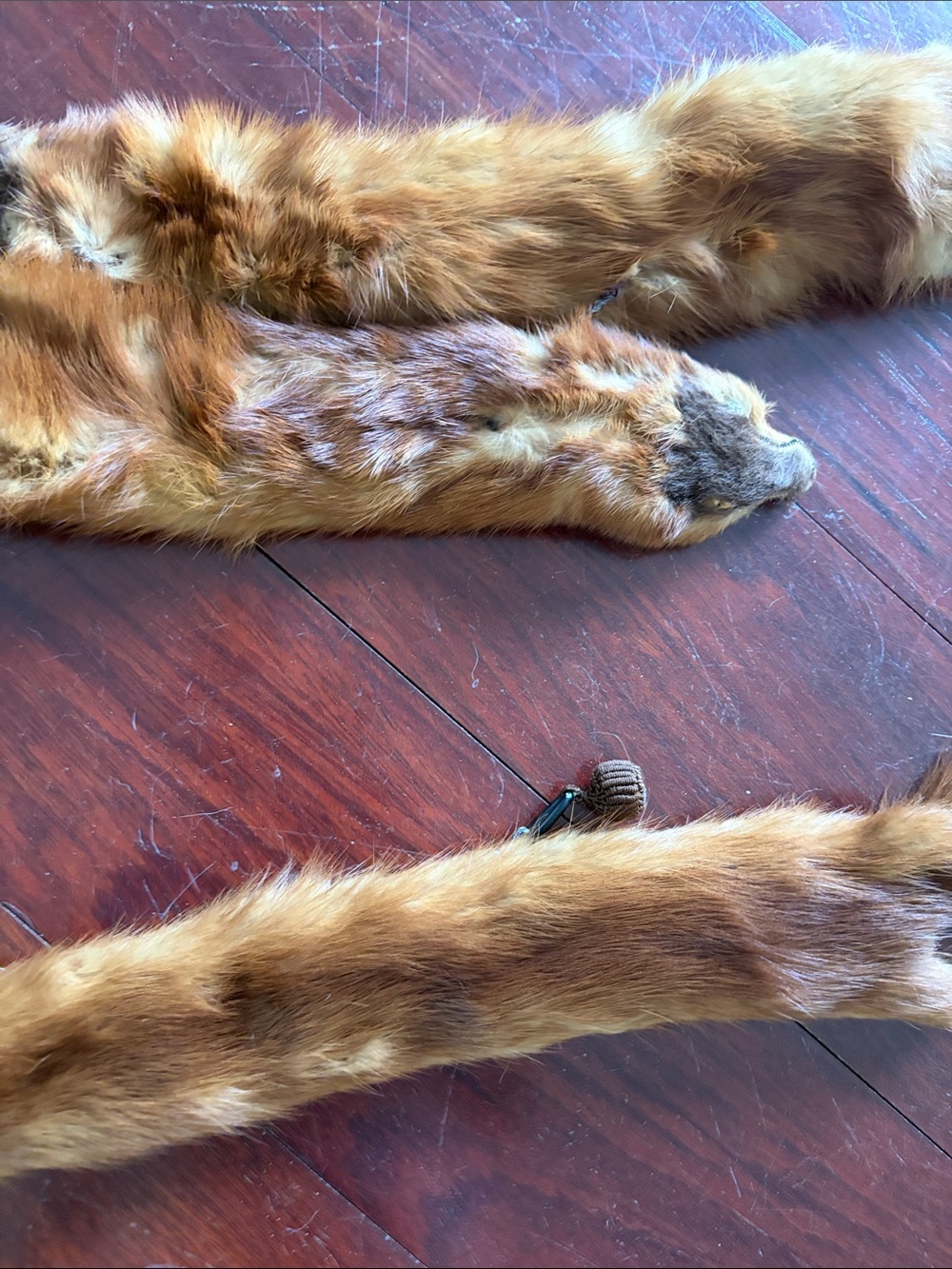 Vintage Brown Fur Stole Scarf